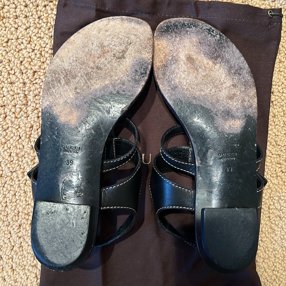 Gucci Women’s Black bambo thong sandal size 39/9 - Picture 8 of 12